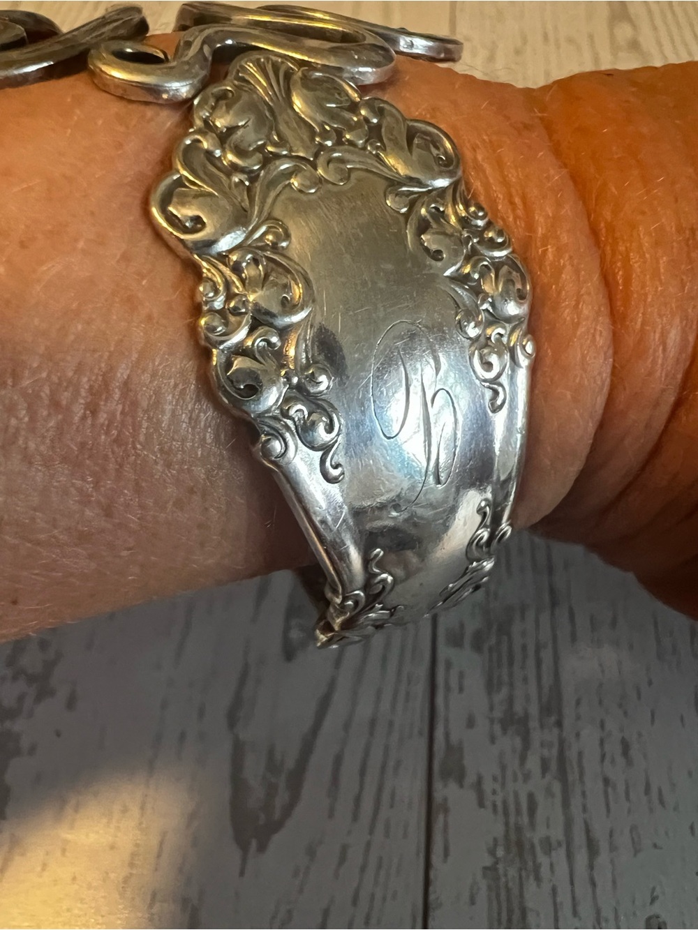Silverware Fork Shaped Into A Swirl Design With Ornate Handle - Picture 3 of 5